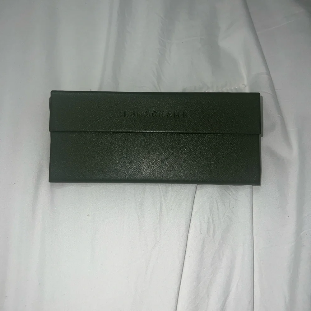 NEW Longchamp Green Eye Glass Case with Magnetic Closure